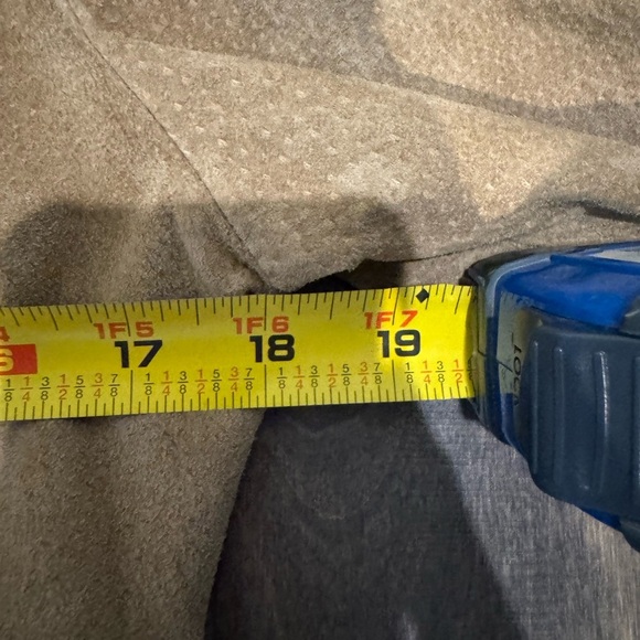 Live a Little Brown Suede Leather Jacket Blazer Size S Western Rustic Moto Chic - Picture 15 of 16